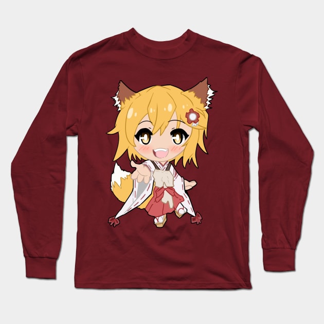 Chibi Helpful Fox Senko-San Long Sleeve T-Shirt by kelsmister